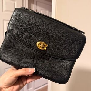 Black Leather Crossbody Bag